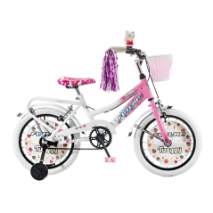 Bicicleta FUTURA TWIGGY rodado 16 con canasto y porta muñeco rosa