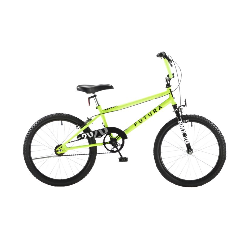 Bicicleta bmx FUTURA RACER oversize rodado 20 acero amarillo