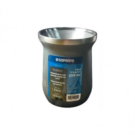 Mate térmico SOPRANO EVEREST 250ml acero inoxidable gris