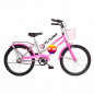 Bicicleta FUTURA LITTLE CRUISER rodado 20 cuadro de acero rosa con canasto