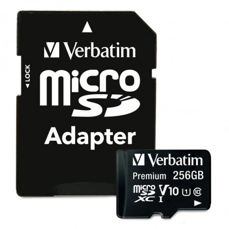 Memoria Micro SD VERBATIM PREMIUM 256GB clase 10