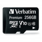 Memoria Micro SD VERBATIM PREMIUM 256GB clase 10