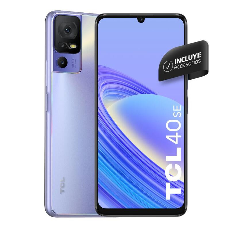 Celular TCL 40SE 4GB RAM 128GB púrpura con cargador