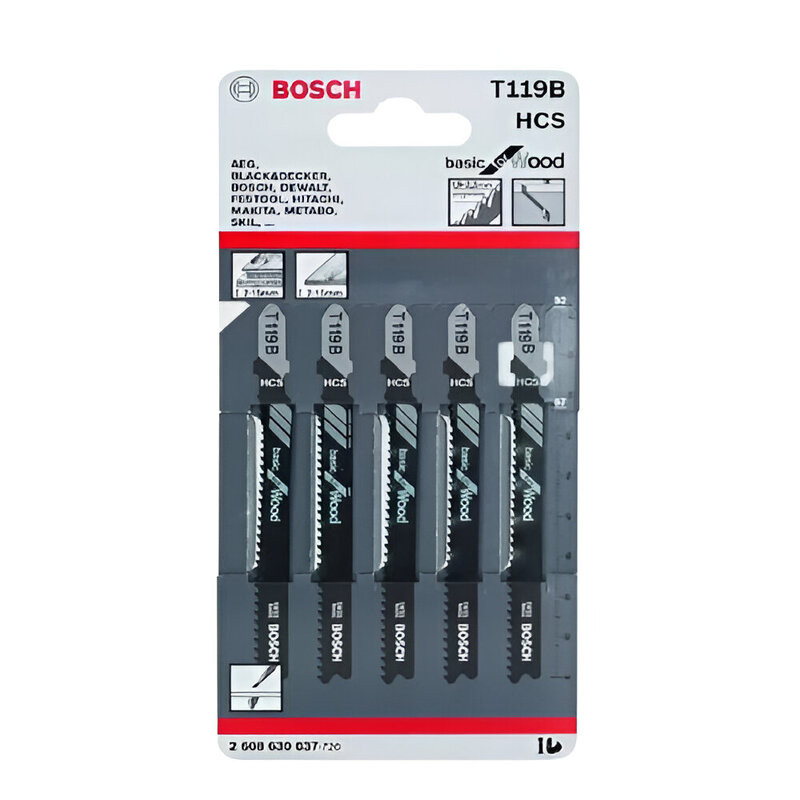 Hojas de sierra caladora BOSCH T119B 5 unidades