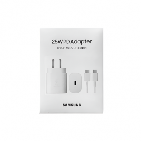 Cargador original SAMSUNG USB-C 25W blanco con cable