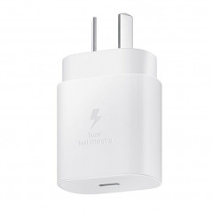 Cargador original SAMSUNG USB-C 25W blanco con cable