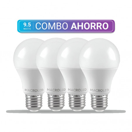 Combo ahorro MACROLED 4 lámparas led 14.5W