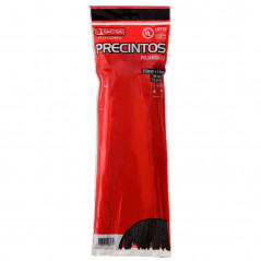 Precinto TACSA 350x4.6mm negro soporta 23kg por 100 unidades