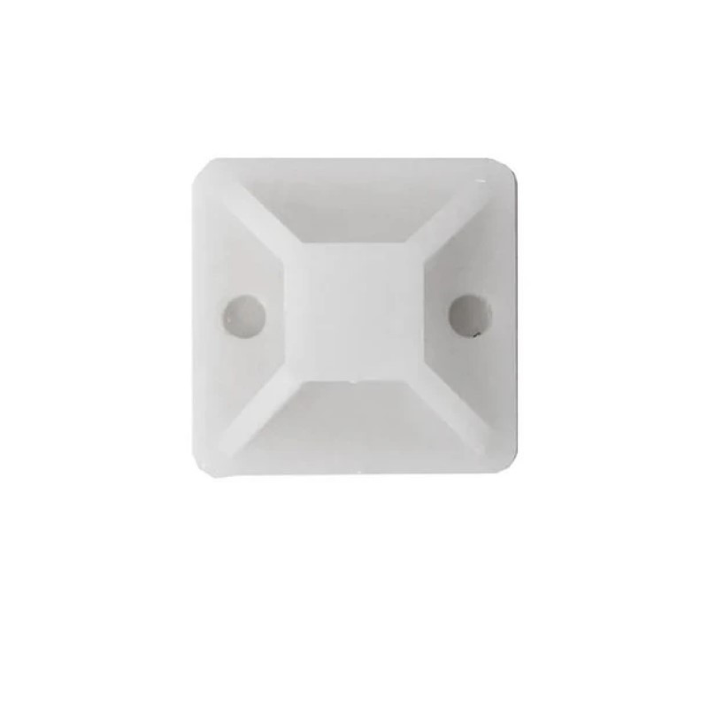 Porta precinto TACSA 19x19mm blanco por 50 unidades