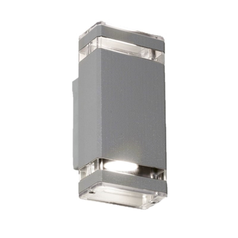 Aplique SAN JUSTO CHALTEN bidireccional para 2 luces GU10 gris outlet