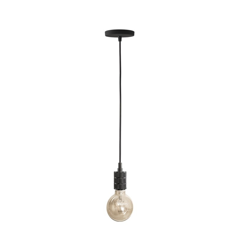 Colgante MARKAS THANDIE para 1 luz E27 con base y cable peltre