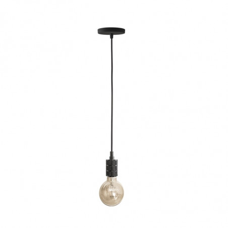 Colgante MARKAS THANDIE para 1 luz E27 con base y cable peltre