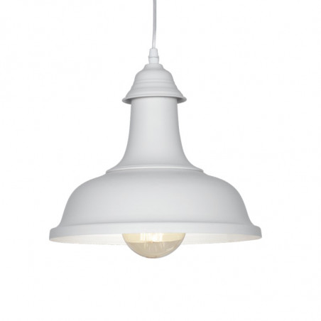 Colgante MARKAS MAEVE para 1 luz E27 chapa blanco