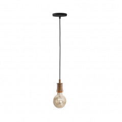 Colgante MARKAS THANDIE para 1 luz E27 con base y cable cobre satinado