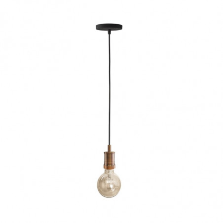 Colgante MARKAS THANDIE para 1 luz E27 con base y cable cobre satinado