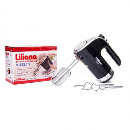 Batidora de mano LILIANA VUELTY 450W 5 velocidades negro