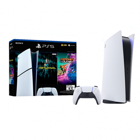 Consola SONY PS5 SLIM DIGITAL 1 TB + 2 videojuegos