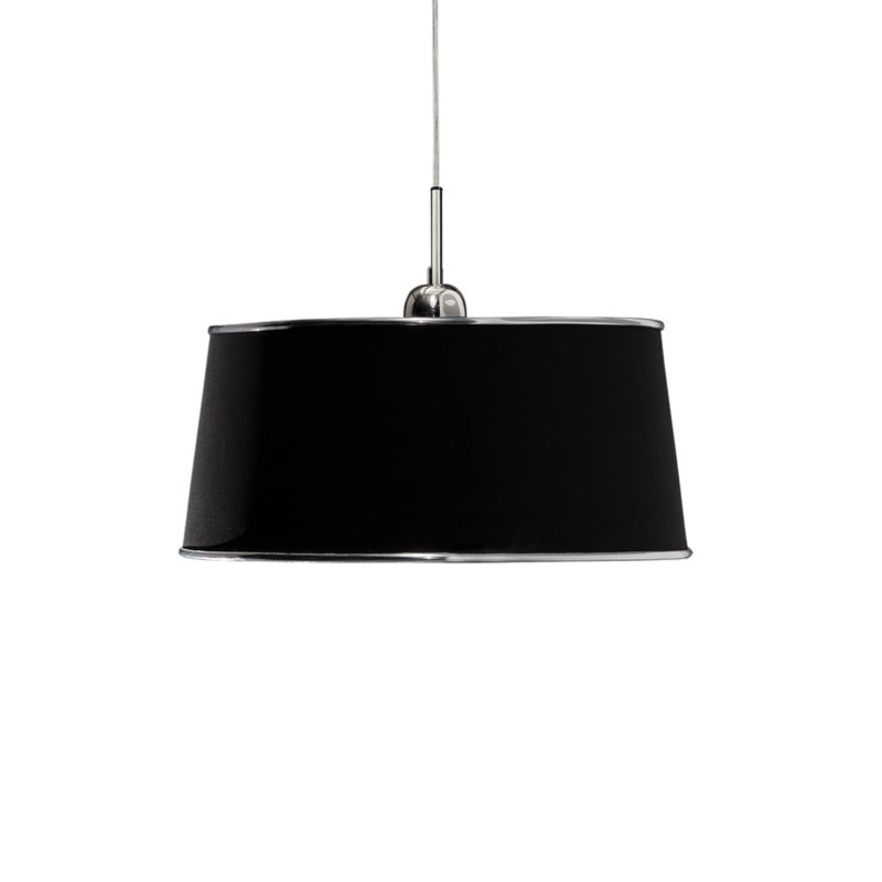 Colgante MARKAS AKEMI para 1 luz E27 pantalla negro cromo