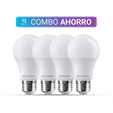 Combo ahorro LEDVANCE 4 lámparas led 12W