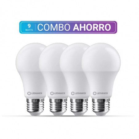 Combo ahorro LEDVANCE 4 lámparas led 9W