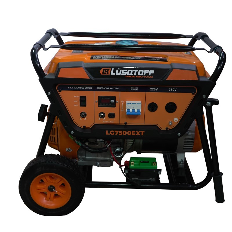 Generador naftero LUSQTOFF LG7500EXT 6500W 380V arranque eléctrico