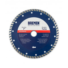 Disco de corte de diamante BREMEN TURBO 7''