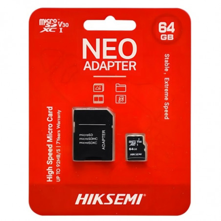 Memoria Micro SD HIKSEMI NEO 64GB Clase 10