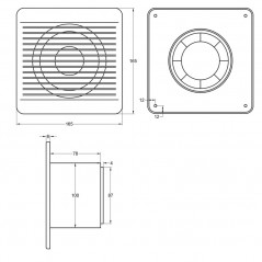 Extractor de aire EDISON PREMIUM 4' caudal 120 m3/h