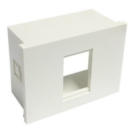 Caja de aloje CAMBRE RJ45 1 módulos blanco