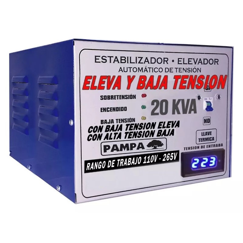 Estabilizador tensión PAMPA automático 20KVA 110-265V a 220V