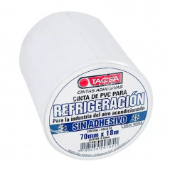 Cinta refrigeración TACSA pvc 70mm por 18 metros sin adhesivo