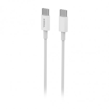 Cargador viajero SOUL CVQ-PD20WC carga rápida 20W USB C con cable blanco