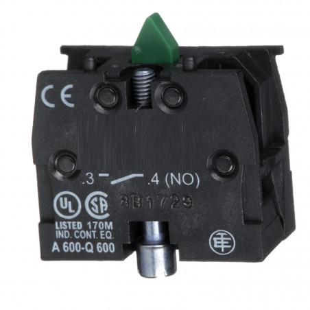 Contacto auxiliar CNC LAY5-B101 1NO 10A 400V verde