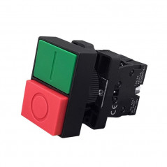 Pulsador doble CNC XB5-AL8425 verde-rojo sin contactos