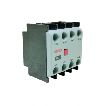 Contactor auxiliar STECK SF22 frontal 2NA+2NC para contactor SK1-SD2