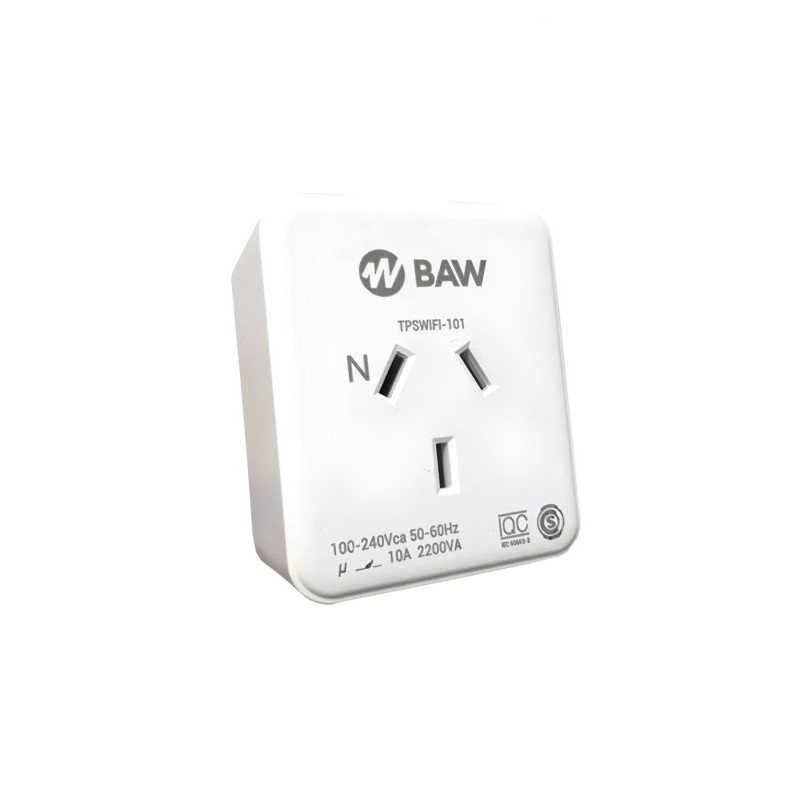 Tomacorriente BAW smart 10A 100-240V polarizado blanco