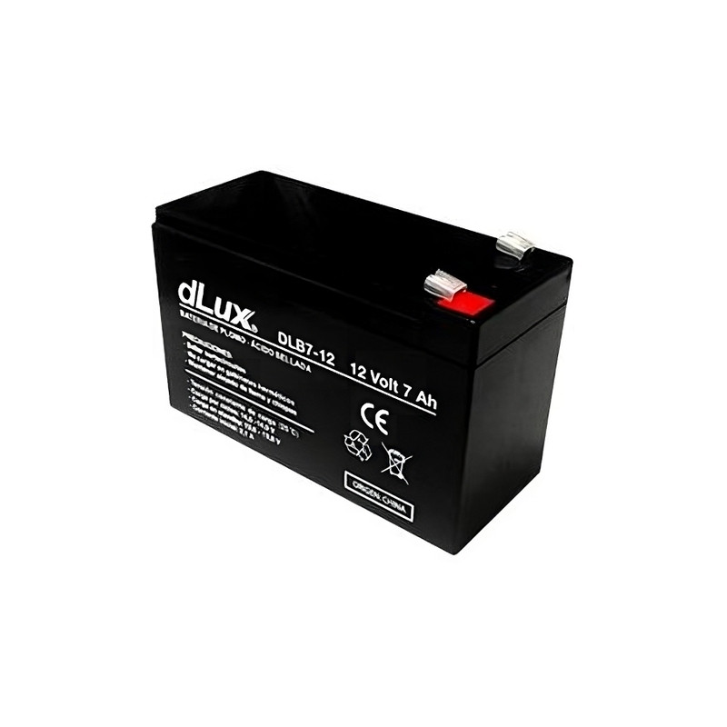 Batería DLUX DLB7-12 7Ah 12V para Paneles de Alarma