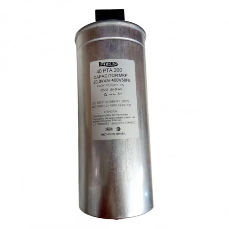 Capacitor trifásico LEYDEN cilíndrico 20kVAR 400V