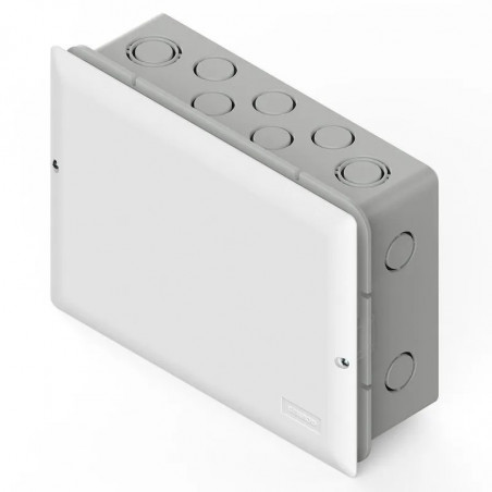 Caja de paso SISTELECTRIC pvc embutir 18x25cm con tapa blanca