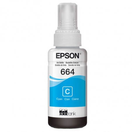 Botella de tinta EPSON T664 Cian original 70ml