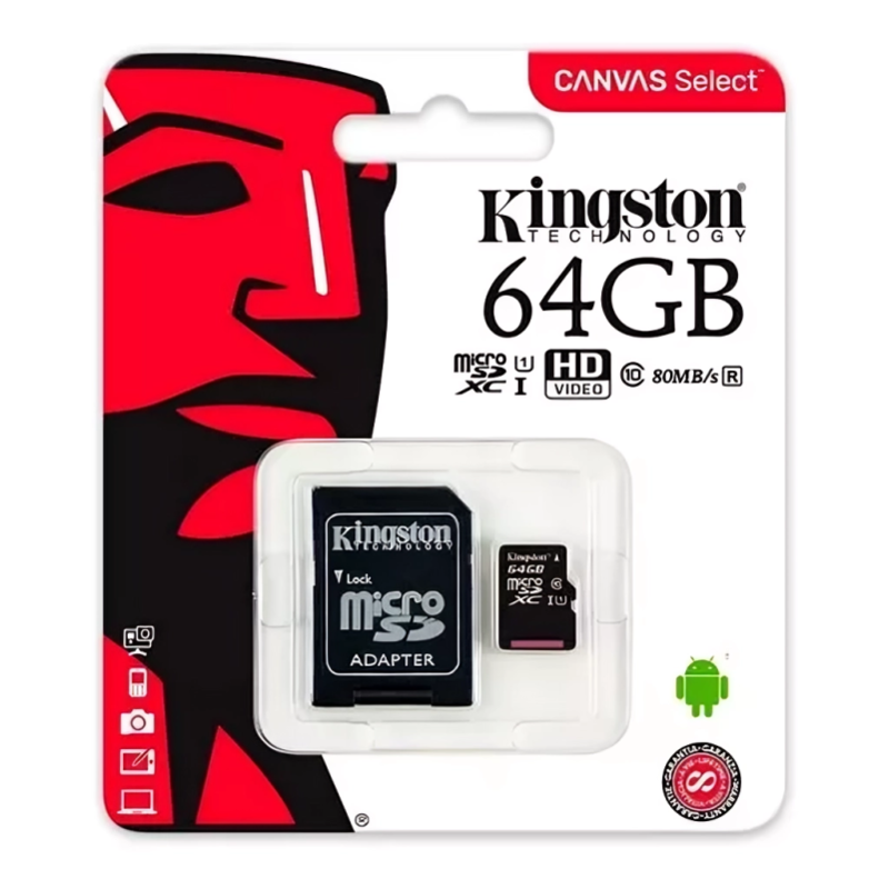 Memoria Micro SD KINGSTON CANVAS SELECT 64GB