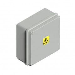 Caja de pase SISTELECTRIC pvc exterior IP65 11,5x11,5x8cm con tapa gris