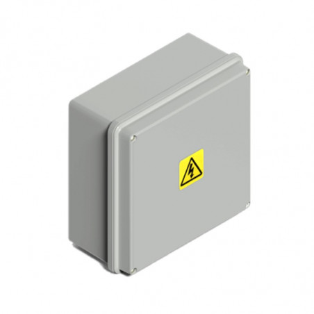 Caja de pase SISTELECTRIC pvc exterior IP65 11,5x11,5x8cm con tapa gris