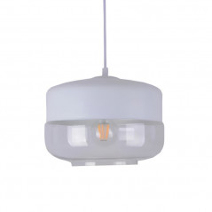 Colgante 180° ILUMINACIÓN DAYAN para 1 luz E27 vidrio blanco