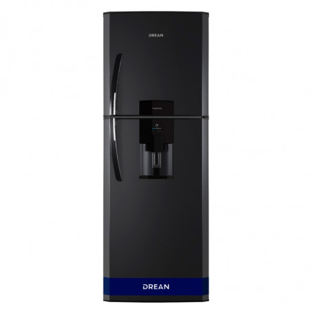 Heladera DREAN HDR400F41N ciclica 396 Litros negra con dispenser de agua