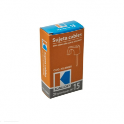 Grampa KALOP N15 sujeta cable plástica gris por unidad