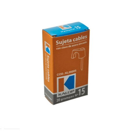 Grampa KALOP N15 sujeta cable plástica gris por unidad