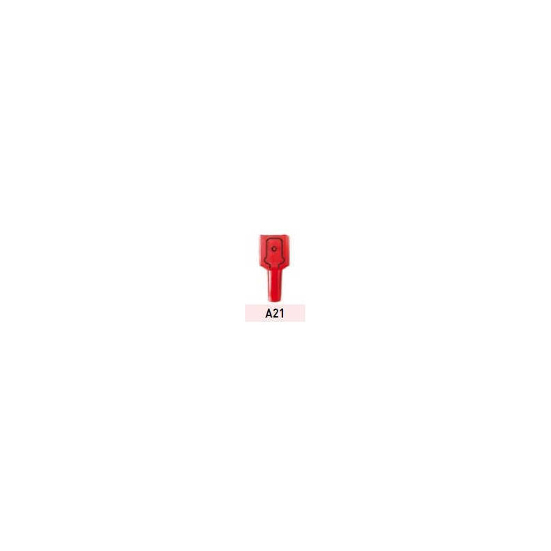 Terminal extraíble macho cubierto 1,5mm2 rojo