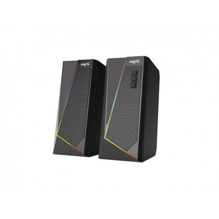 Parlante NISUTA NSPAU10 bluetooth PC USB RGB negro