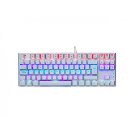 Teclado gamer NISUTA NSKBGZ88W mecánico RGB 88 teclas